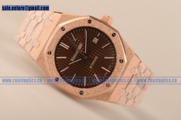 Best Replica Audemars Piguet Royal Oak Watch Rose Gold 15400OR.OO.1220OR.02BRO (EF) - Click Image to Close